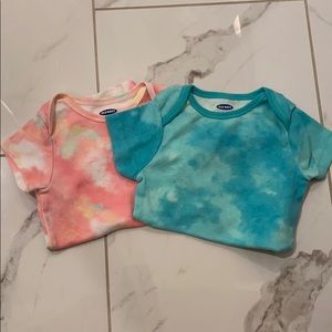 Old Navy Baby Tie Dye Baby Onesies